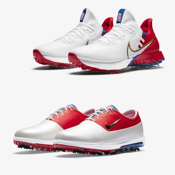 Best New Golf Stuff: Nike releases two red, white and blue NRG golf shoes with bold metallic finishes